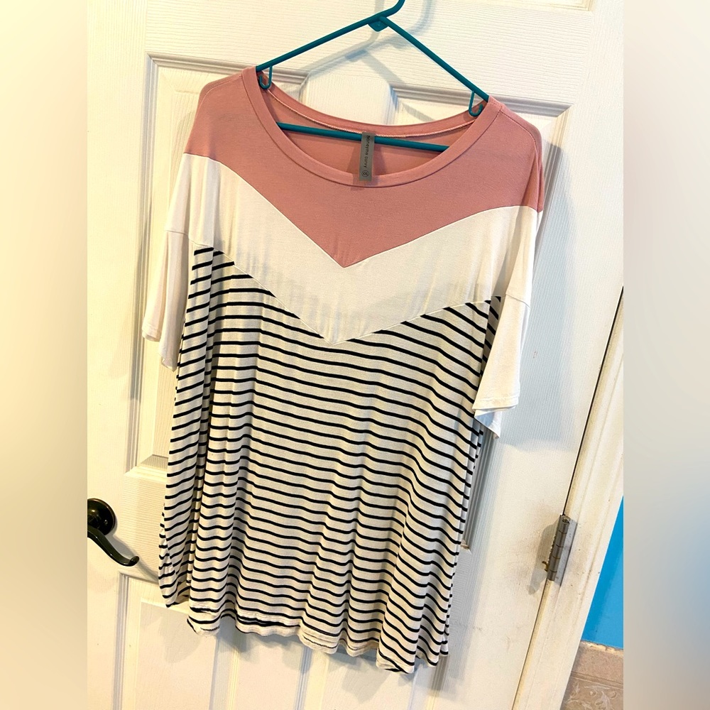 Mixed pattern shirt